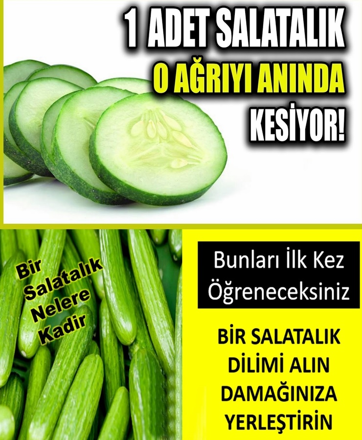 1 Adet Salatalık O Ağrıyı Anında Kesiyor