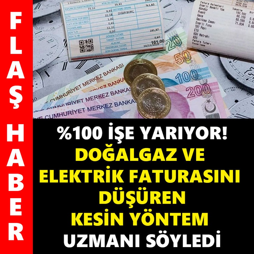 %100 İŞTE YARIYOR DOĞALGAZ VE ELEKTRİK FATURASINI DÜŞÜREN KESİN YÖNTEM