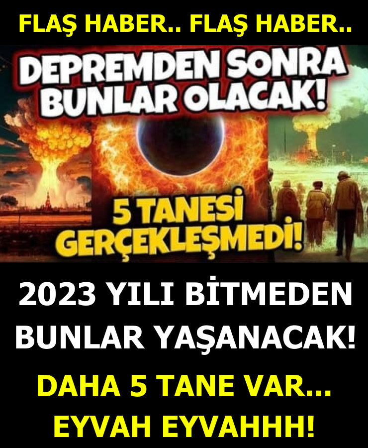 2023 Kehanetleri Tutarsa Yandık