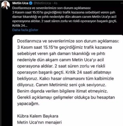 Acil ameliyata alınmıştı acı haber geldi