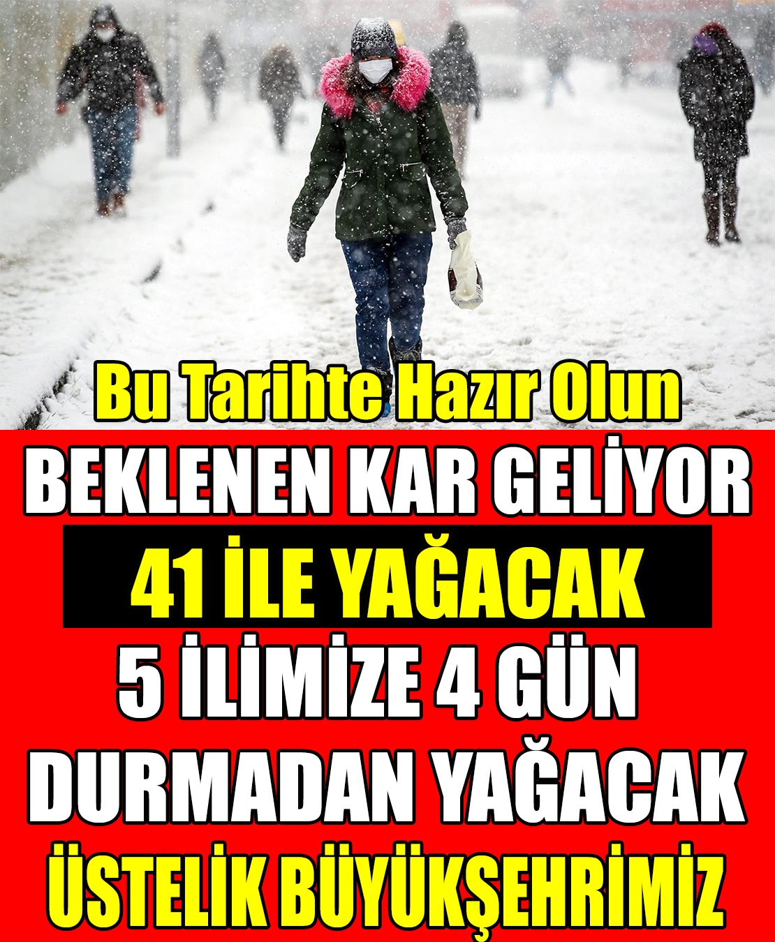 Beklenen Kar Yağışı Geliyor 41 İle Yağacak