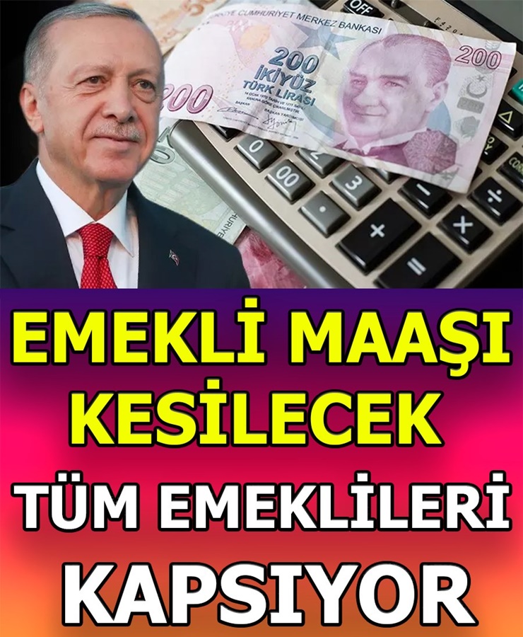 Emekli maaşı kesilecek tüm emeklileri kapsıyor