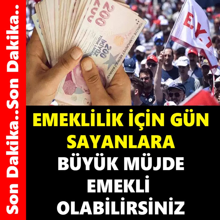 EMEKLİLİK İÇİN GÜN SAYANLARA BÜYÜK MÜJDE EMEKLİ OLABİLİRSİNİZ