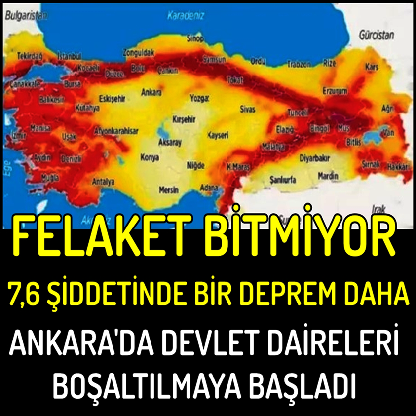 FELAKET BİTMİYOR 7.6 ŞİDDETİNDE BİR DEPREM DAHA