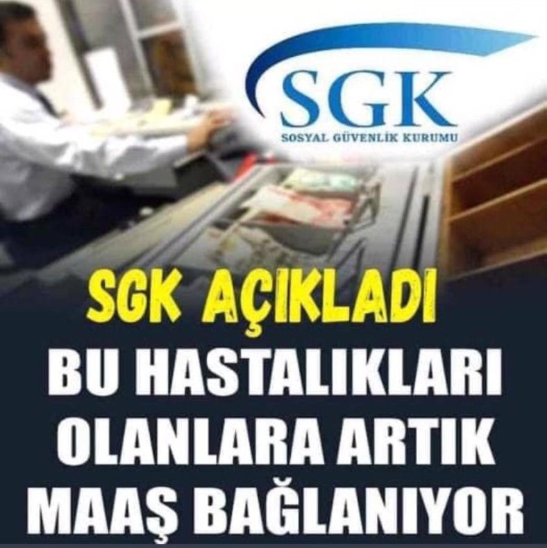 FLAŞ.. FLAŞ.. SGK MAAŞ BAĞLIYOR