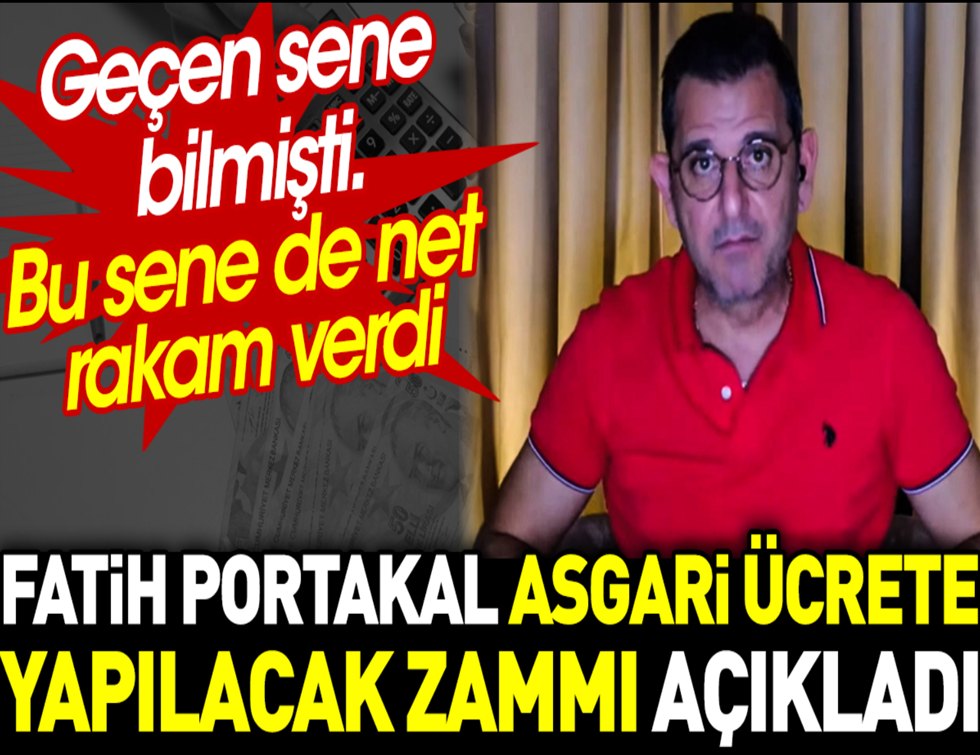 Geçen sene bilmişti. Bu sene de net rakam verdi