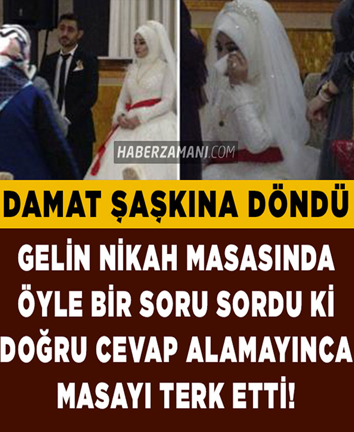 GELİN ÖYLE BİR SORU SORDU Kİ..