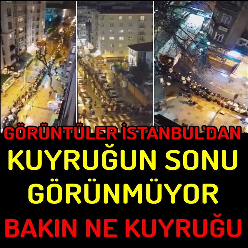 GÖRÜNTÜLER İSTANBUL'DAN KUYRUĞUN SONU GÖRÜNMÜYOR