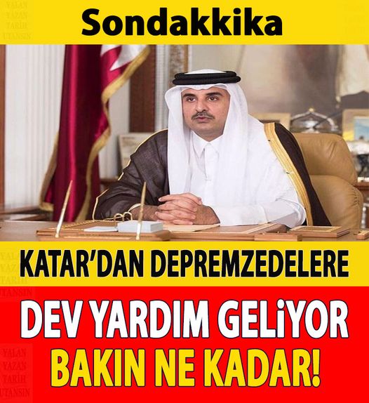 KATAR'DAN DEV YARDIM