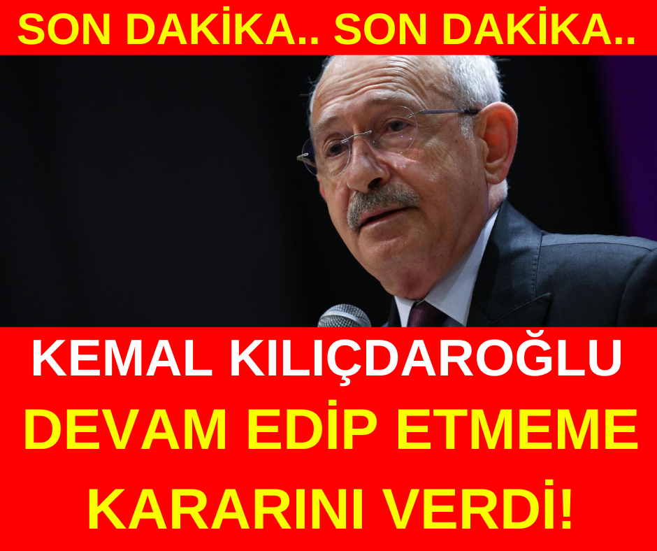 Kılıçdaroğlu devam edip etmeme kararını verdi