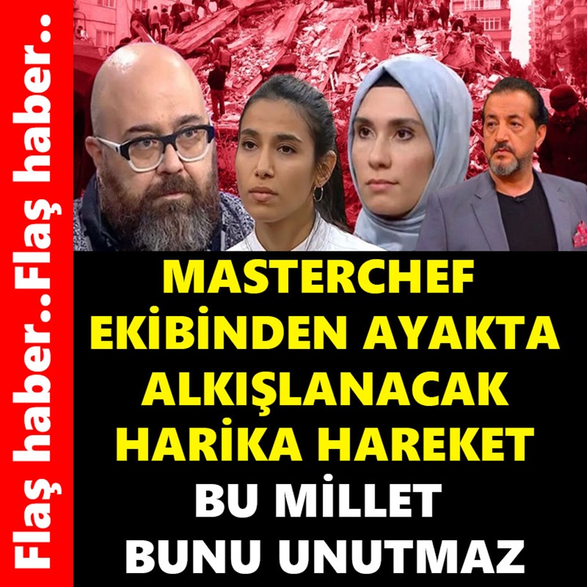 MASTERCHEF EKİBİNDEN AYAKTA ALKIŞLANACAK HARİKA HAREKET