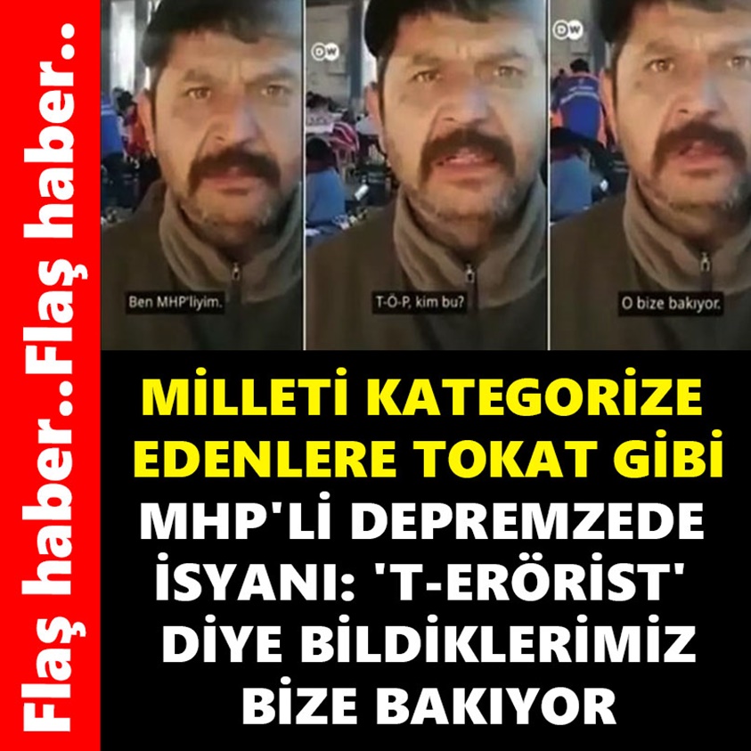 MİLLETİ KATEGORİZE EDENLERE TOKAT GİBİ MHP'Lİ DEPREMZEDE İSYANI