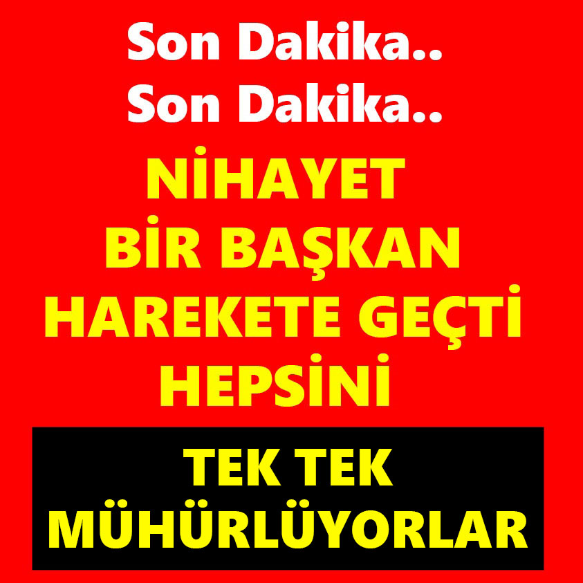 NİHAYET BİR BAŞKAN HAREKETE GEÇTİ HEPSİNİ TEK TEK MÜHÜRLÜYORLAR