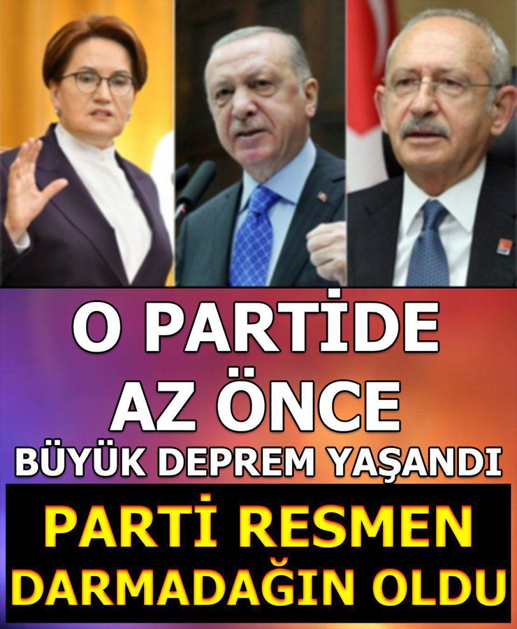 O partide az önce büyük deprem yaşandı