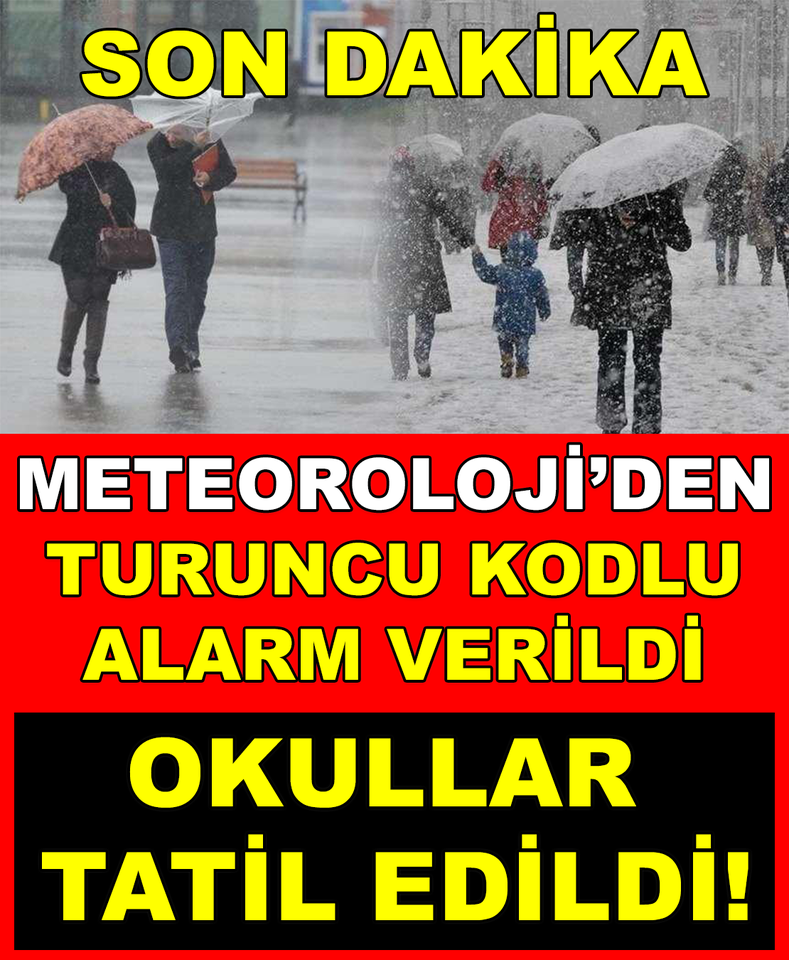 OKULLAR TATİL EDİLDİ