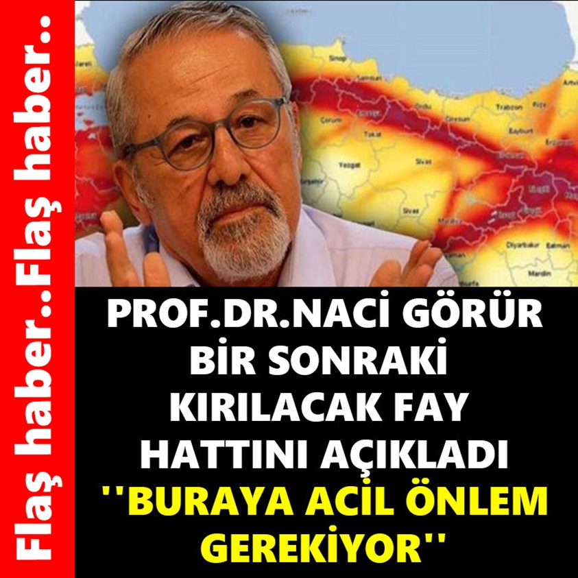 PROF.DR NACİ GÖRÜR BİR SONRAKİ KIRILACAK FAY HATTINI AÇIKLADI