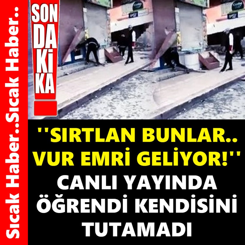 SIRTLAN BUNLAR VUR EMRİ GELİYOR CANLI YAYINDA ÖĞRENDİ KENDİSİNİ TUTAMADI