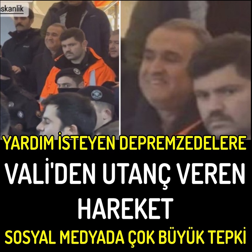 VALİ'DEN UTANÇ VEREN HAREKET SOSYAL MEDYADA ÇOK BÜYÜK TEPKİ