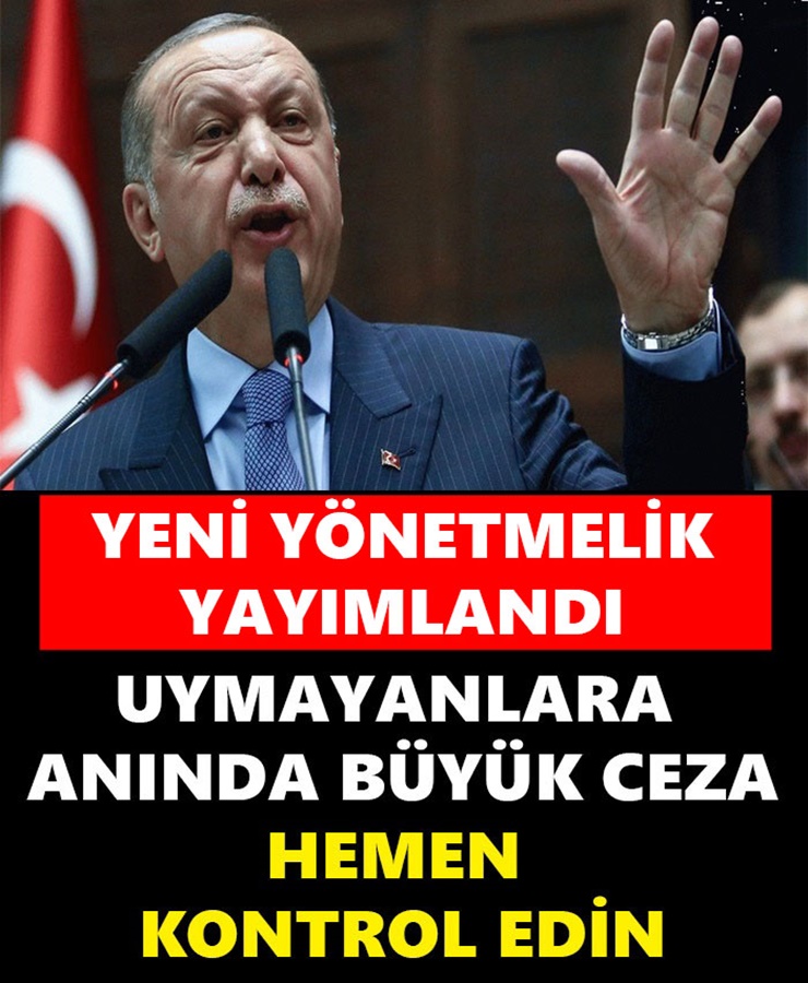 Yeni Yönetmelik Yayımlandı Uymayanlara Anında Büyük Ceza